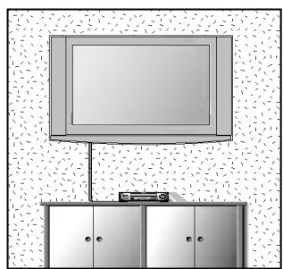 LG 26LX2R - Montage au mur : Installation horizontal - 2