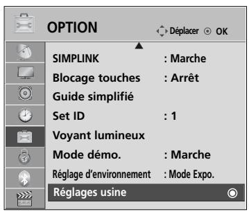 LG 42LH4000 - Retour aux réglages d'usine - 1