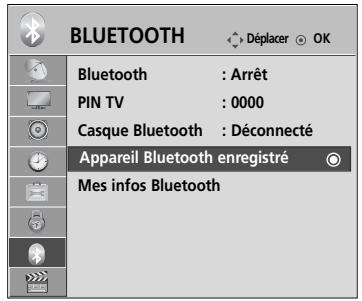 LG 42LH4000 - Gestion d'un appareil bluetooth enregistre - 1