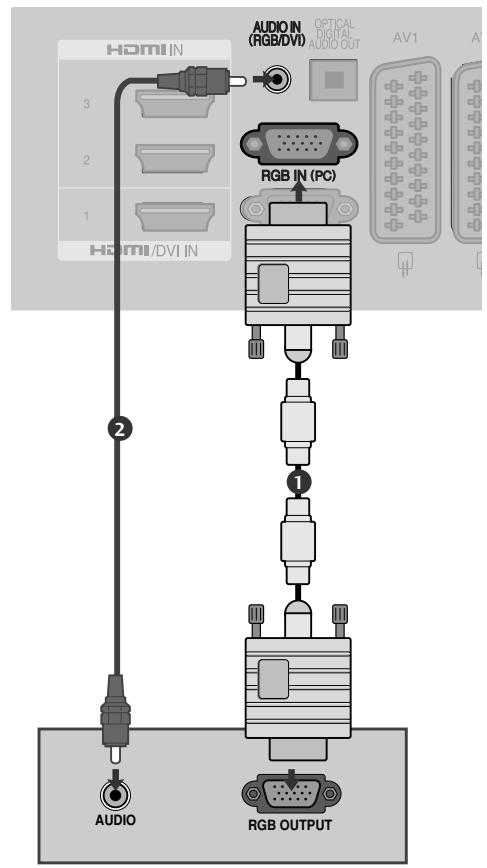 LG 42LH4000 - Raccordement avec un câble d-sub à 15 broches - 1