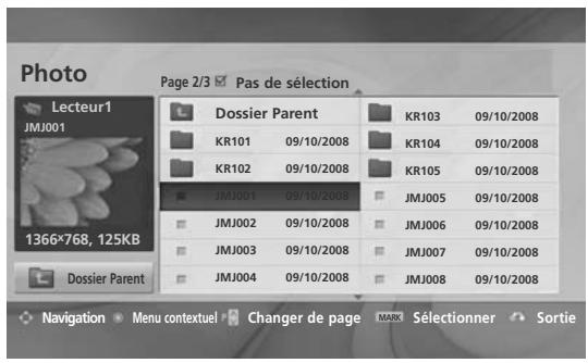 LG 42LH4000 - Sélection de photos et menu contextuel - 1