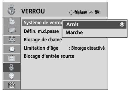 LG 42LH4000 - Définition du MOT de PASSE et systéme de verroillage - 3