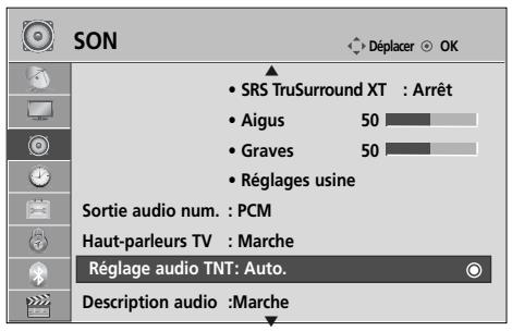 LG 42LH4000 - Paramètres DTV AUDIO (en mode numérique uniquement) - 1