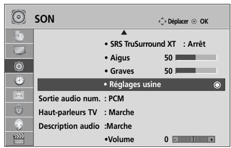 LG 42LH4000 - Reinitialisation des parametres AUDIO - 1