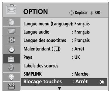 LG 42LH4000 - Blocage des touches - 1