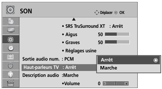 LG 42LH4000 - Activation et désactivation des haut-parleurs - 3