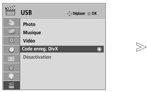 LG 42LH4000 - Code d'enregistrement DIVX (32/37/42/47LH49** - 1