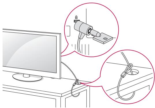 LG 32LS3590 - Verwendung des Kensington-Sicherheitssystems - 1
