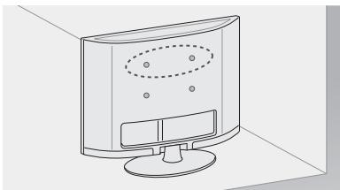LG 32LS3590 - Befestigen des TV-Gerätes an einer Wand - 1