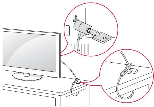 LG 32LS3590 - Uso del sistema de seguridad Kensington - 1