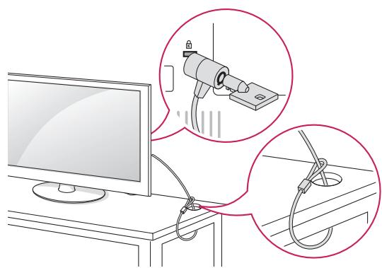 LG 32LS3590 - Utilizzo del sistema di sicurezza Kensington - 1