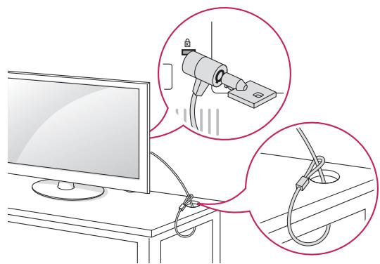 LG 32LS3590 - Utilizar o sistema de segurança "Kensington" - 1