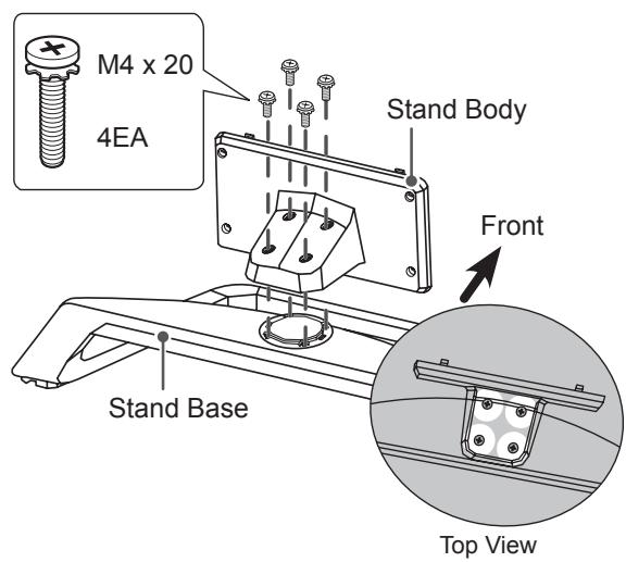 M4 x 20 4EA Stand Body Front Stand Base Top View