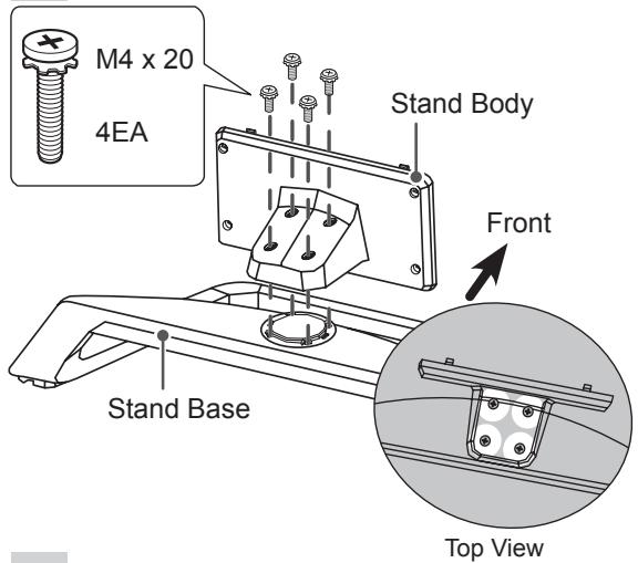 M4 x 20 4EA Stand Body Front Stand Base Top View