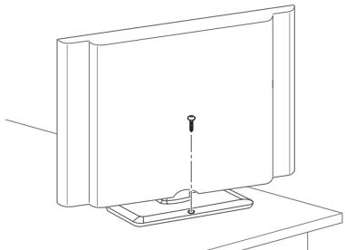 LG 32LN520B - Befestigen des TV-Gerätes an einem Tisch - 1