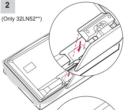 LG 32LN520B - Attaching the stand - 2