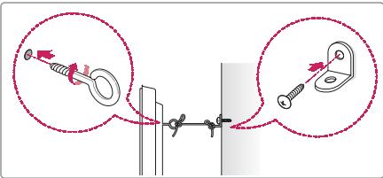 LG 40UF695V - Securing the TV to a wall - 2