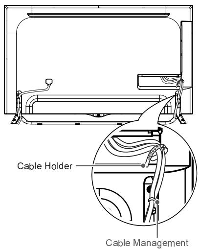 LG 40UF695V - Tidying cables - 1