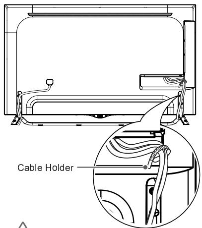 LG 40UF695V - Tidying cables - 2
