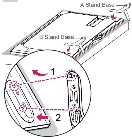 LG 40UF695V - Attaching the stand - 1