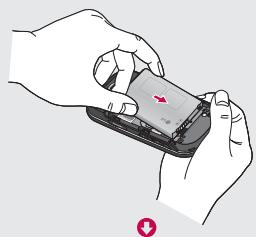 LG GW620 - Installer la batterie - 1