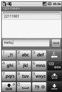 LG GW620 - Saisie de texte - 1