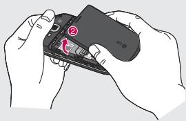 LG GW620 - Retirer le couvercle du compartment de la batterie - 2