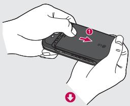 LG GW620 - Retirer le couvercle du compartment de la batterie - 1