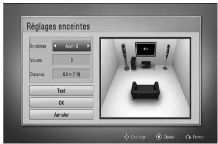 LG HB-45E - Réglages enceintes - 1