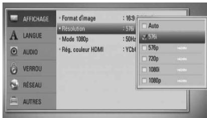 LG HB-45E - Réglage de la résolution - 2