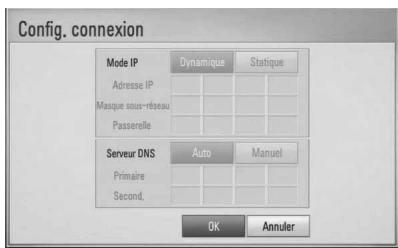 LG HB-45E - Paramétrage du réseau cable - 2