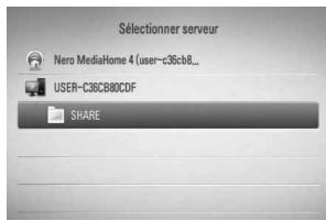 LG HB-45E - Accès à un serveur multimédia DLNA - 1