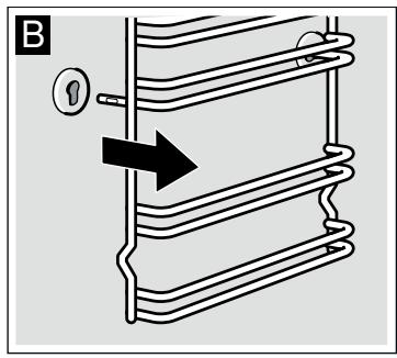 BOSCH HBA64B222F - Retirer les clayettes ou les rails - 2