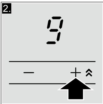 BOSCH PIA611T16E - To select the power level: - 2