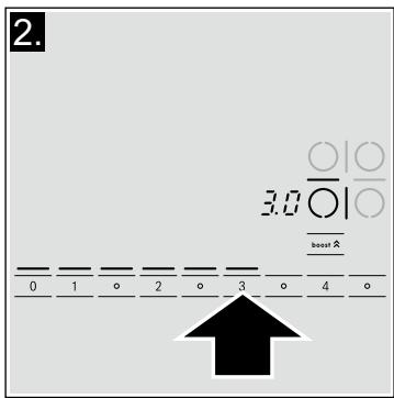 BOSCH PIE775N14E - Sélectionner le niveau de puissance - 2