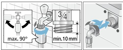 BOSCH WAE 28217FF,  WAE28217FF,  LAVE-LINGE WAE28217FF - Branchement - 3