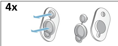 BOSCH WAQ24483FF - Poser les cales de transport : - 1