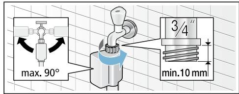 BOSCH WAQ24483FF - Raccordement à l'eau froide - 3