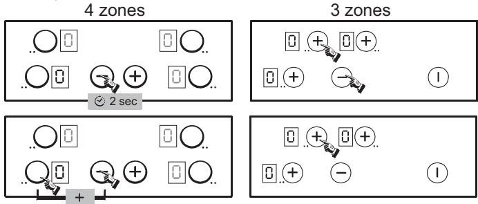 CANDY CH630 C - Pour verrouiller la table : - 1