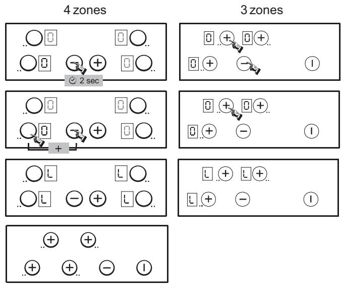 CANDY CH630 C - Om de tafel te vergrendelen: - 1