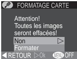 NIKON COOLPIX 2000 - Formatage de cartes mémoires : L'option Formatage carte - 1