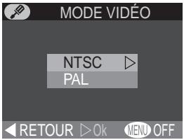 NIKON COOLPIX 2000 - Choix d'un standard video : Mode video - 1