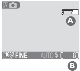 NIKON COOLPIX 2000 - Vérifiez les indicateurs sur le moniteur - 1