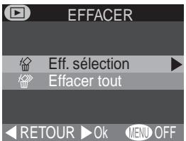 NIKON COOLPIX 2000 - Effacement des images : L'option Effacer - 1