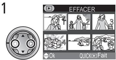 NIKON COOLPIX 2000 - Effacement des photos et des films sélectionnés - 1