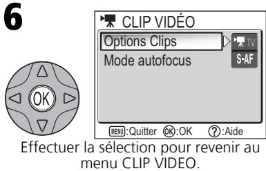 NIKON COOLPIX 5600 - Aide du menu Clip Vidéo - 6