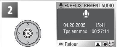 NIKON COOLPIX S2 - Réalisation d'un enregistrement audio - 2