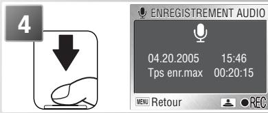 NIKON COOLPIX S2 - Réalisation d'un enregistrement audio - 4