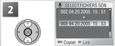 NIKON COOLPIX S2 - Lecture d'enregistrements audio - 2