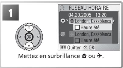 NIKON COOLPIX S2 - Fuseau horaire - 1